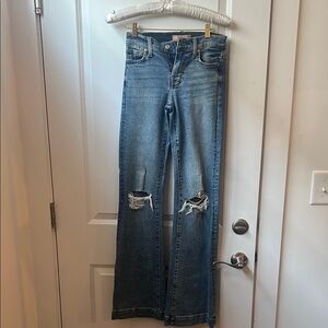 Women's Blue Distressed Jeans
